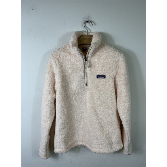 Patagonia Women’s Los Gatos 1/4 Zip Pink Sweater Top In Small 25235 Soft Sherpa - Picture 1 of 8